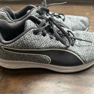 Puma Charcoal and White Athletic Shoes